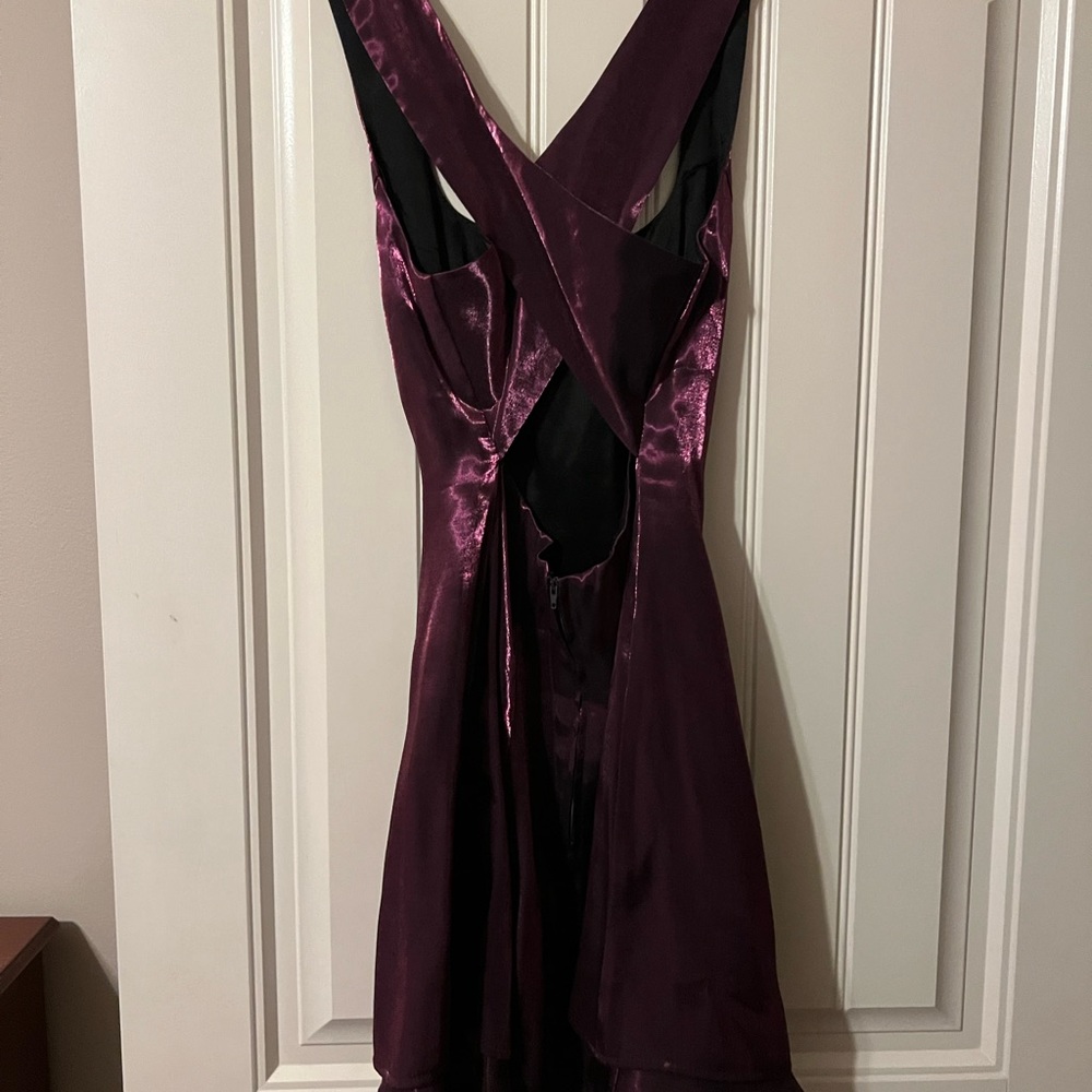 Maroon shirt dress - size 7/8